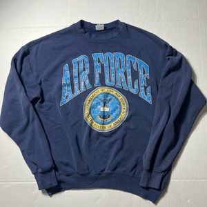 Vintage Galt Sand Air Force USA Dedication Men Extra Large Long Sleeve Pullover